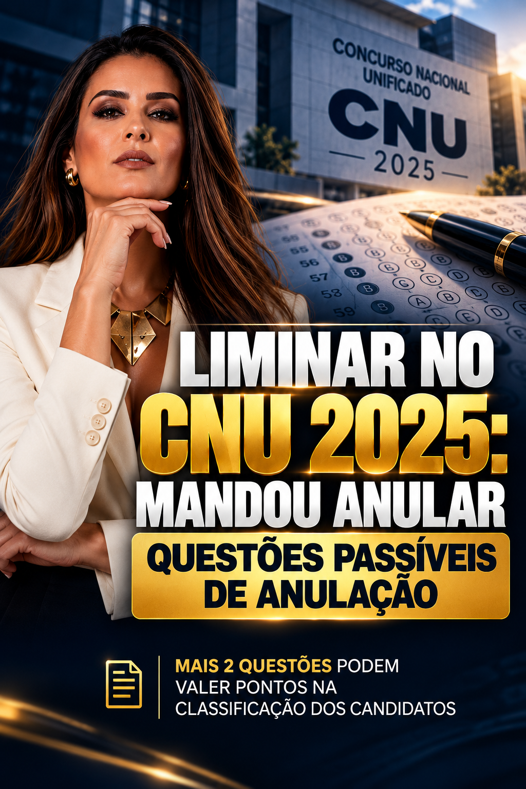 Imagem sobre questões passíveis de anulação no CNU 2025